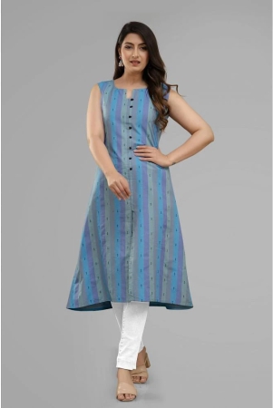 parastri-cotton-striped-front-slit-womens-kurti-blue-pack-of-1-none