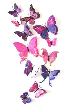 idream-double-layer-purple-butterfly-magnet-nature-3d-sticker-12-x-9-cms-