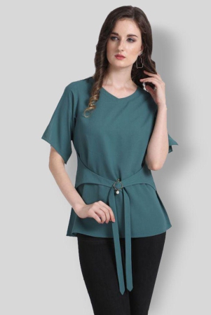 berrylicious-green-georgette-womens-knot-front-top-pack-of-1-s