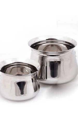 hometales-stainless-steel-madrasi-handi-plain-set-of-2-650ml-1200ml