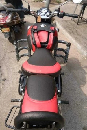 kohli-bullet-accessories-seat-cover-fancy-red-black-with-tank-cover-combo-for-royal-enfield-classic-classic-chrome-classic-350500cc