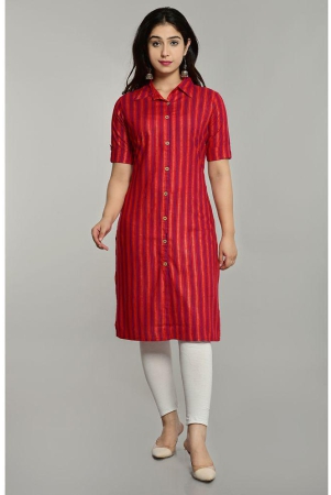 glorious-red-rayon-womens-front-slit-kurti-pack-of-1-m