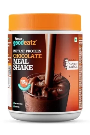 fastup-goodeatz-meal-shake-20-scoops-vegan-diet-shake-for-weight-losslow-calorie-and-high-protein-tasty-meal-replacement-19g-instant-plant-protein-added-probiotics-french-chocolate-flavour