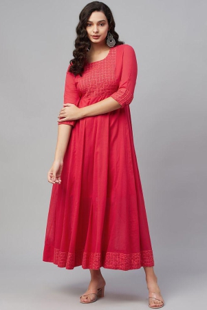 amiras-indian-ethnicwear-red-cotton-womens-fit-flare-dress-pack-of-1-none