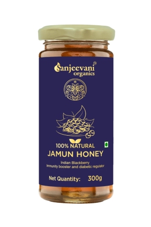 sanjeevani-organic-100-jamun-honey-300g-indian-blackberry-raw-and-unprocessed-honey