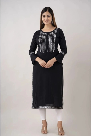 kapadia-black-rayon-womens-straight-kurti-pack-of-1-none