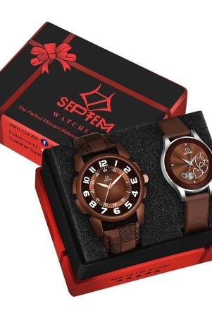 septem-brown-leather-analog-couples-watch