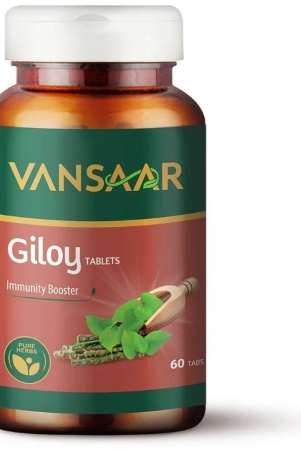 Vansaar Giloy Tablets, Supports immune health, Good for digestion, Made with 100% Pure Giloy, 60 Tablet