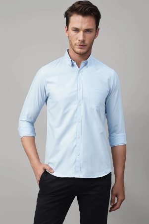 urbanmark-cotton-blend-slim-fit-solids-full-sleeves-mens-casual-shirt-blue-pack-of-1-none