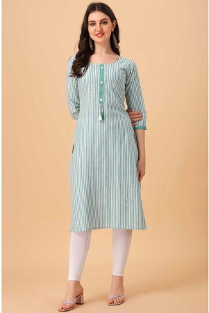 glomee-mint-green-cotton-womens-straight-kurti-pack-of-1-none