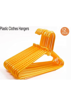 shubham-plastic-clothes-hangers-for-wardrobe-heavy-duty-storage-hanger-best-for-shirtt-shirtpantsaree-and-kurtaset-of-12orange