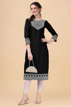 vrunda-fashion-black-rayon-womens-straight-kurti-pack-of-1-none