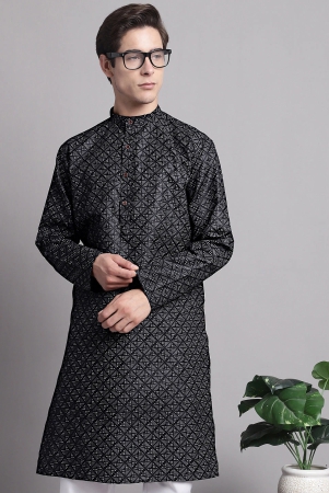 mens-black-printed-pure-cotton-kurta-xl-black