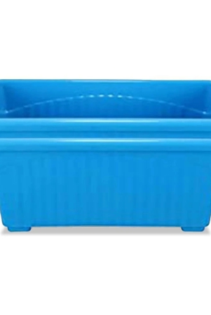 10Club Blue Plastic Flower Pot ( Pack of 2 ) - Blue