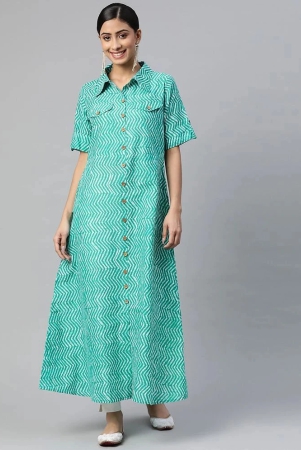 svarchi-green-cotton-womens-flared-kurti-pack-of-1-none