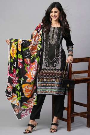 nocturnal-symphony-black-colored-printed-kurta-pant-set-xl