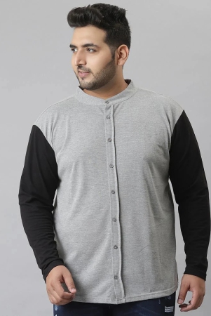 instafab-grey-cotton-oversized-fit-mens-casual-shirt-pack-of-1-none