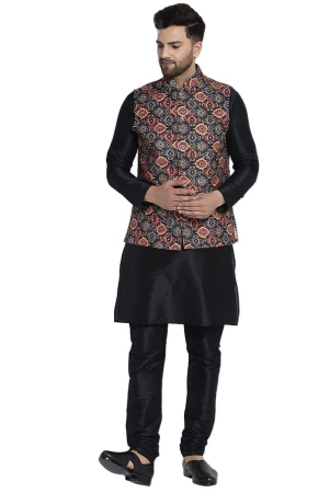 banity-bey-mens-silk-blend-black-kurta-pajama-with-designer-ethnic-nehru-jacketmodi-jacketwaistcoat