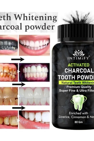 intimify-activated-charcoal-teeth-whitening-powder-natural-denture-oral-kit-100-gms