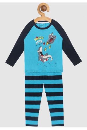 lazy-shark-boys-turquoise-blue-black-printed-night-suit-none