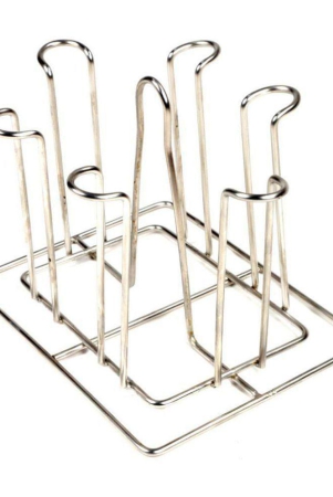 gehwara-stainless-steel-rust-glass-holder-with-7-hookdish-rackkitchen-rackkitchen-organiserbartan-stand