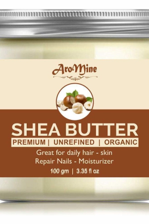 aromine-100-pure-organic-ivory-shea-butterraw-great-for-faceskinbodylips-moisturizer-100-gm