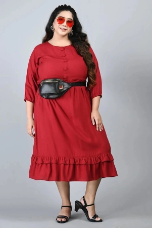 prettyplus-by-desinoor-red-rayon-womens-a-line-dress-pack-of-1-none