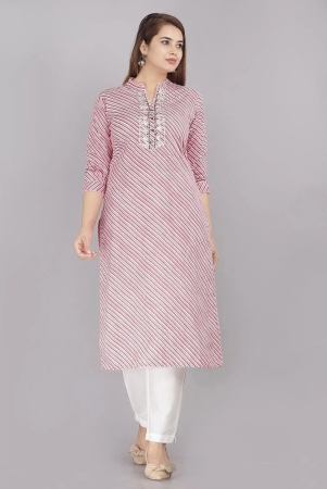 highlight-fashion-export-pink-rayon-womens-straight-kurti-pack-of-1-none