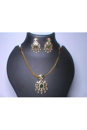 green-and-white-american-diamond-bridal-necklace-set