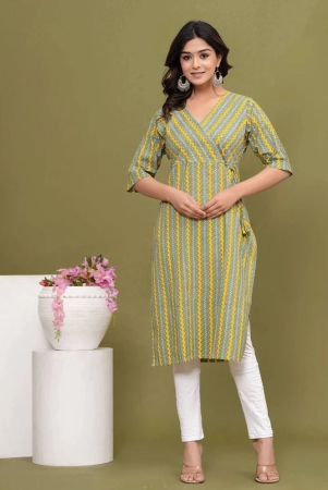 glorious-cotton-blend-printed-angrakha-womens-kurti-green-pack-of-1-none