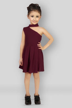 addyvero-maroon-cotton-blend-girls-fit-and-flare-dress-pack-of-1-6-7-years