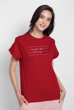 bewakoof-100-cotton-regular-red-womens-t-shirt-pack-of-1-none