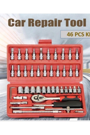 flexim-46pcs-wrench-socket-screwdriver-set-for-carmotorcycle-home-repairing-t-combination-spanner-more-than-15-pc