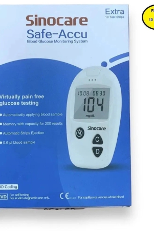 sinocare-safe-accu-with-10-strips-glucometer