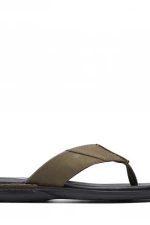 clarks-olive-men-leather-penryn-post-flip-flop