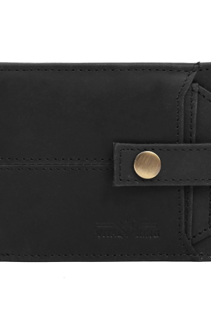 Vital King Men Trendy, Travel Black Genuine Leather Wallet (11 Card Slots)