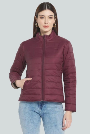 ppthefashionhub-polyester-maroon-puffer-pack-of-1-none