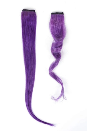 refynhair-100-natural-human-hair-extensions-wigs-purple-color-streax-12-inches-pack-of-2-streaks-highlighter-for-women-and-girls-rainbow-color-hair-extensions-for-festival-party