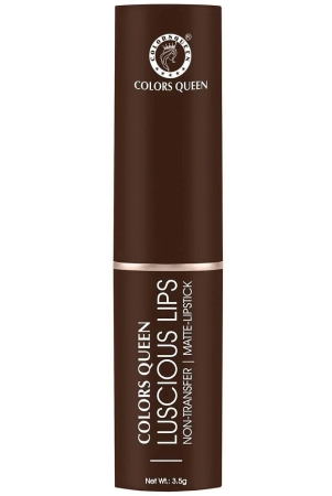 Colors Queen Luscious Lips Non Transfer Creamy Matte Lipstick 3.5g, Espresso, (Shade - 25)