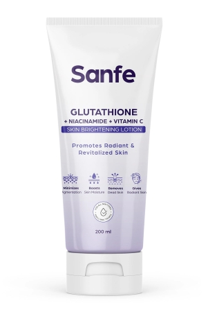 Sanfe Glutathione  Niacinamide  Vitamin C Skin Brightening Lotion - 200ml-Sanfe Glutathione + Niacinamide + Vitamin C Skin Brightening Lotion - 200ml