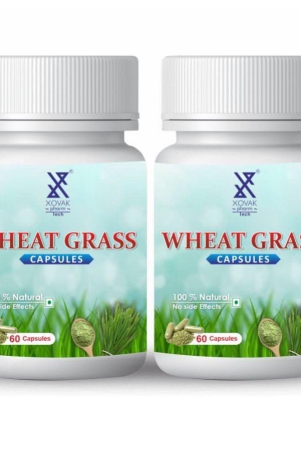 xovak-pharmtech-organic-wheat-grass-capsule-100-gm-pack-of-2