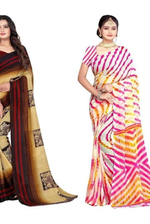 leelavati-multicolor-georgette-saree-with-blouse-piece-pack-of-2-multicolor