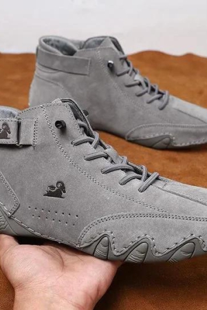 BOLLERO Casual Sneakers For Men's (Grey)-6