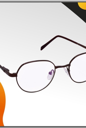 Hrinkar Trending Eyeglasses: Brown Oval Optical Spectacle Frame For Men & Women |HFRM-BWN-19015