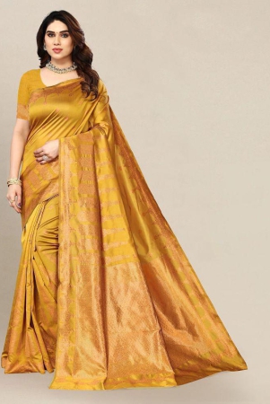 om-shantam-sarees-mustard-banarasi-silk-saree-with-blouse-piece-pack-of-1-mustard