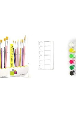 eclet-combo-12-painting-brush-6-round-6-flat-color-plate-12-shade-tempra-colorspaintswater-colours-for-paintingkidscolour-paintsdrawing-for-kids