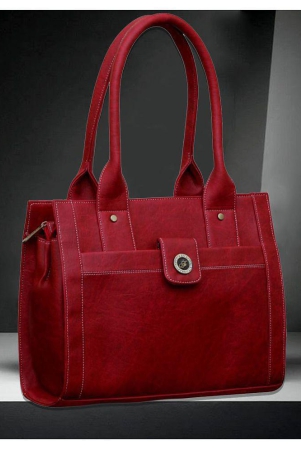 fostelo-red-faux-leather-shoulder-bag-red