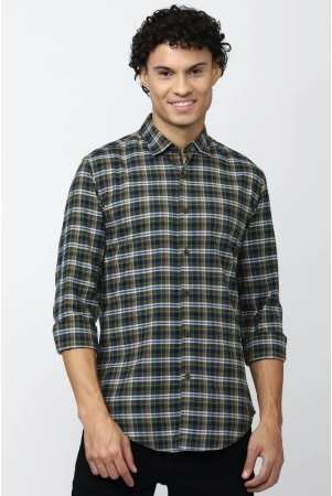 men-green-super-slim-fit-check-full-sleeves-casual-shirt