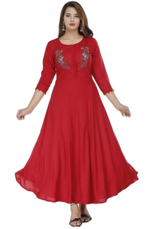 jc4u-maroon-rayon-womens-anarkali-kurti-pack-of-1-none