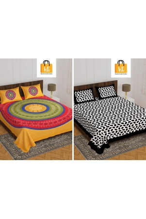 Bedsheet  Adda -100% Pure Cotton Jaipuri Printed Double Bedsheet-124